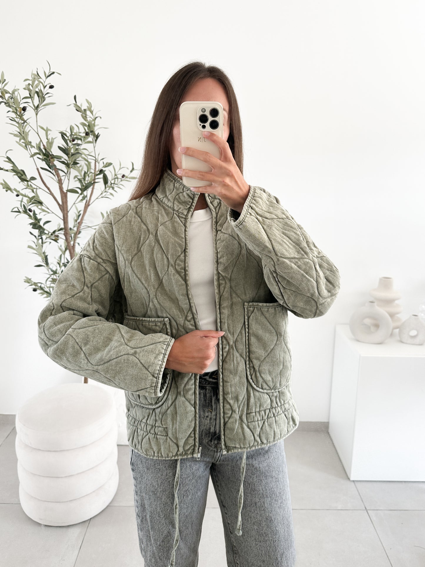 Veste matelassée kaki