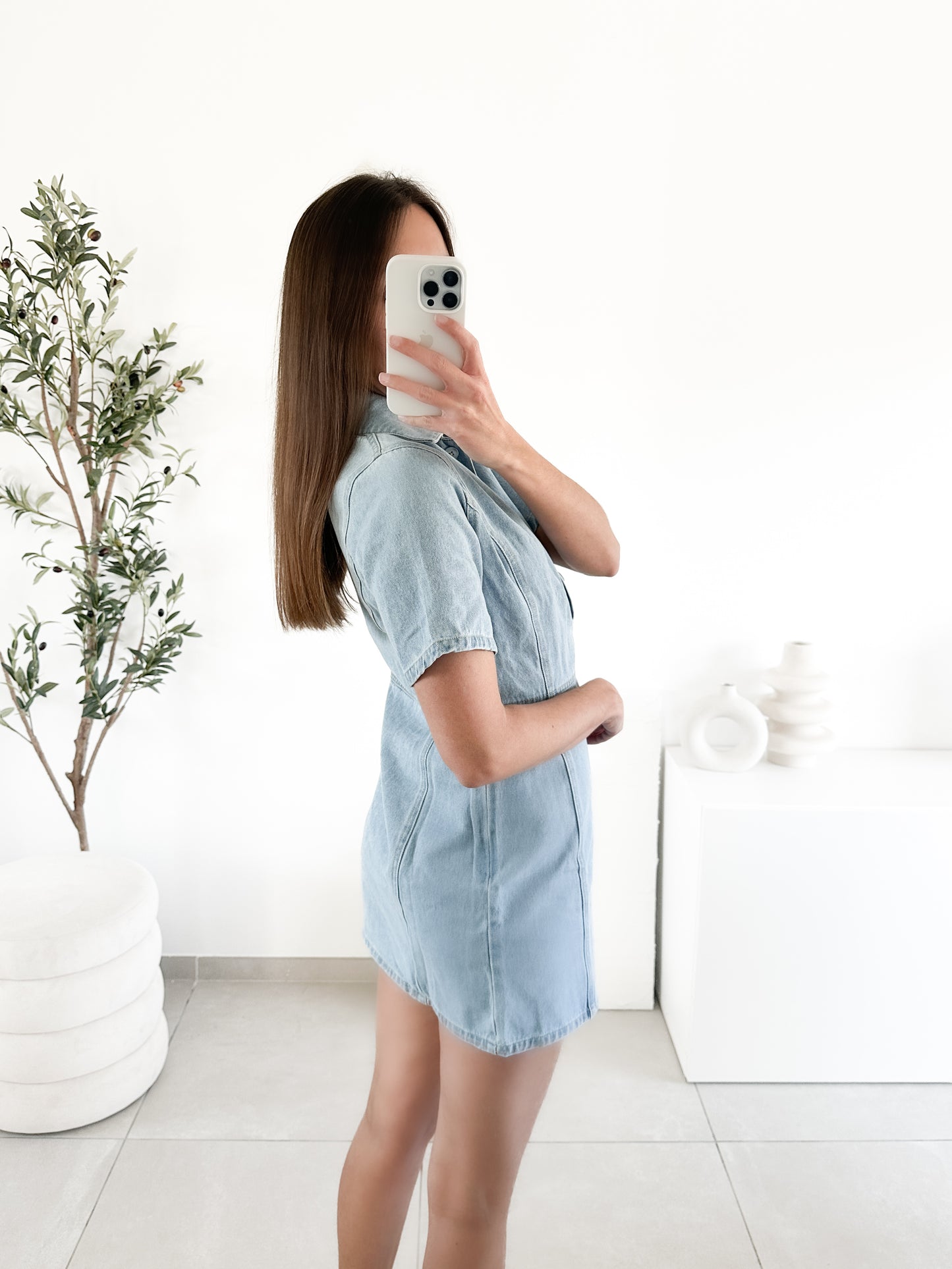Robe en jean Paula bleue