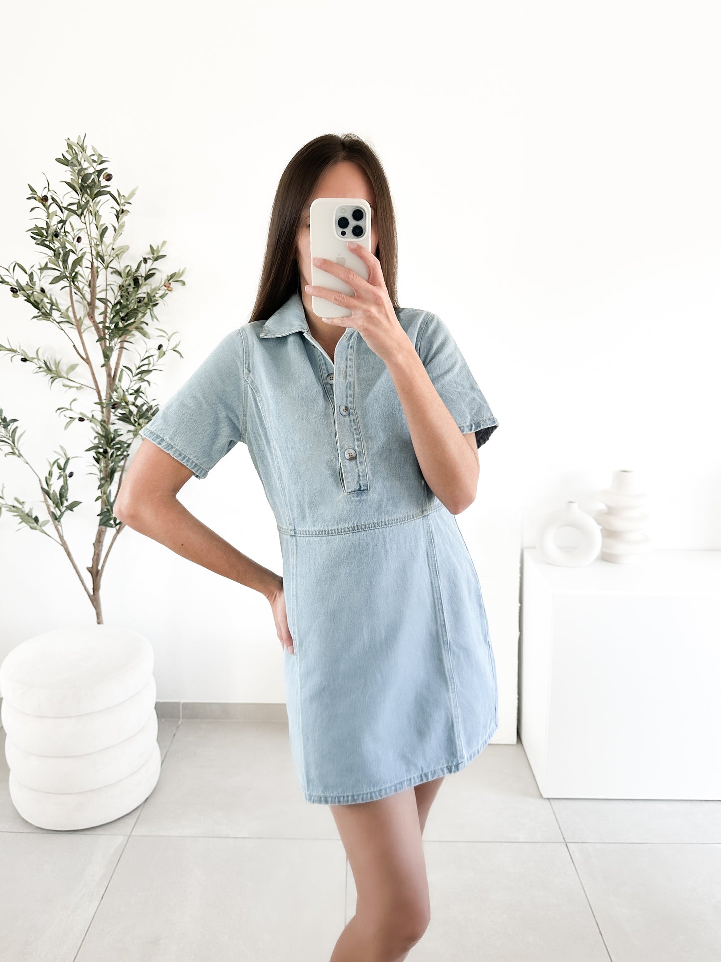 Robe en jean Paula bleue