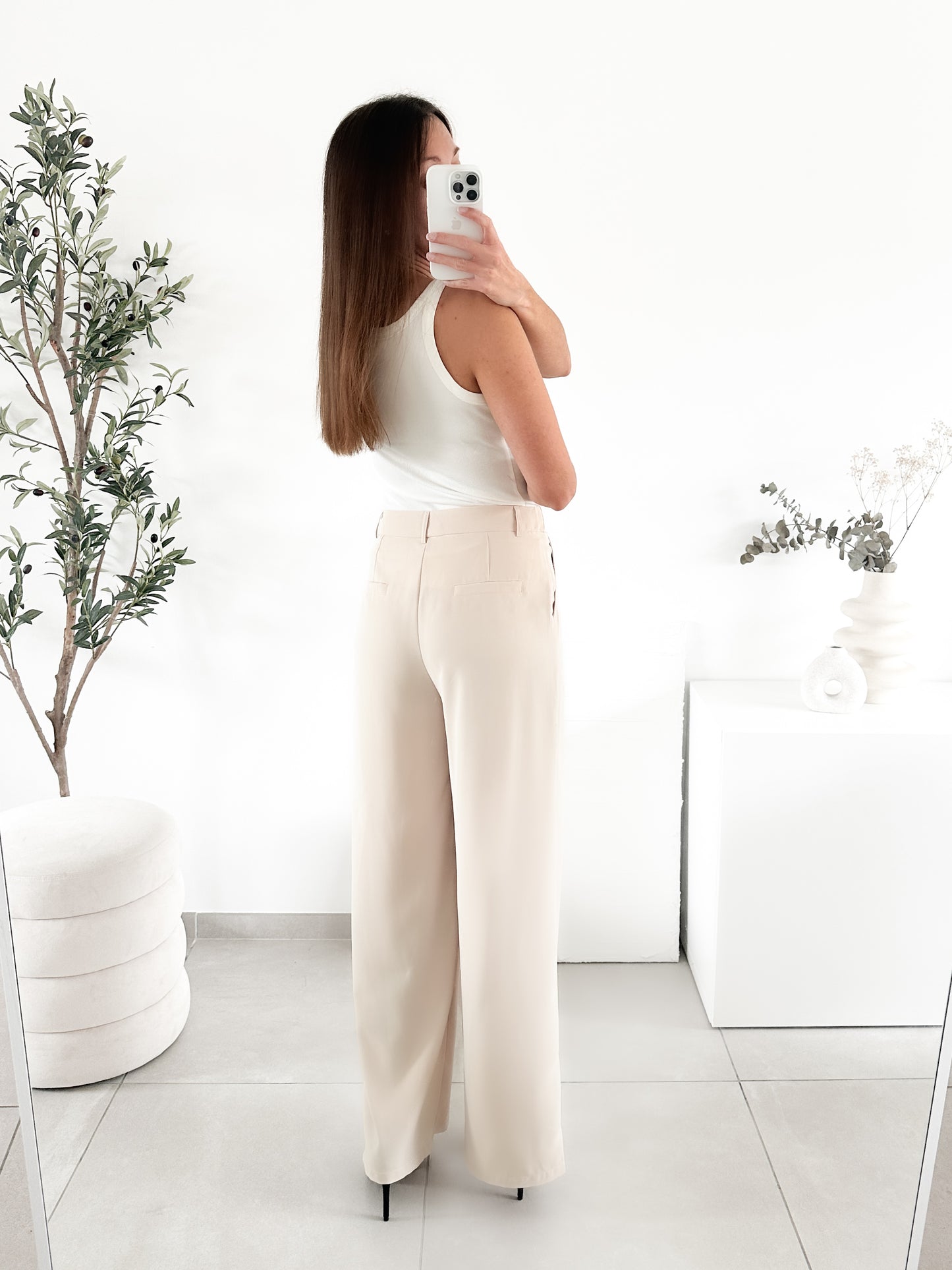 Pantalon costume beige