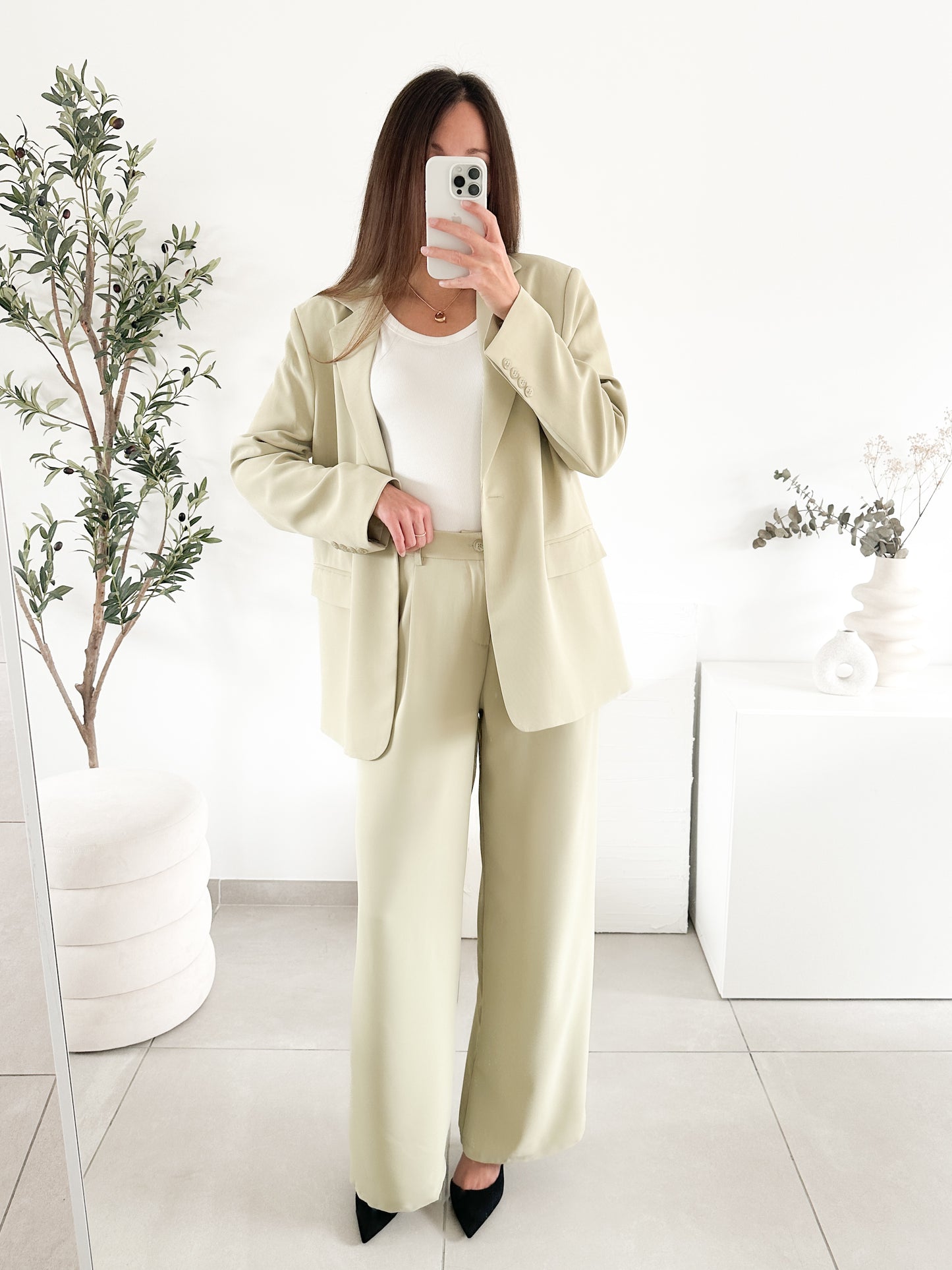 Blazer léger vert matcha
