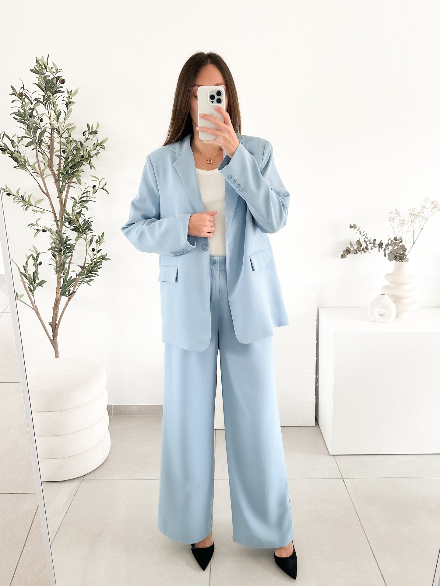 Blazer léger bleu ciel