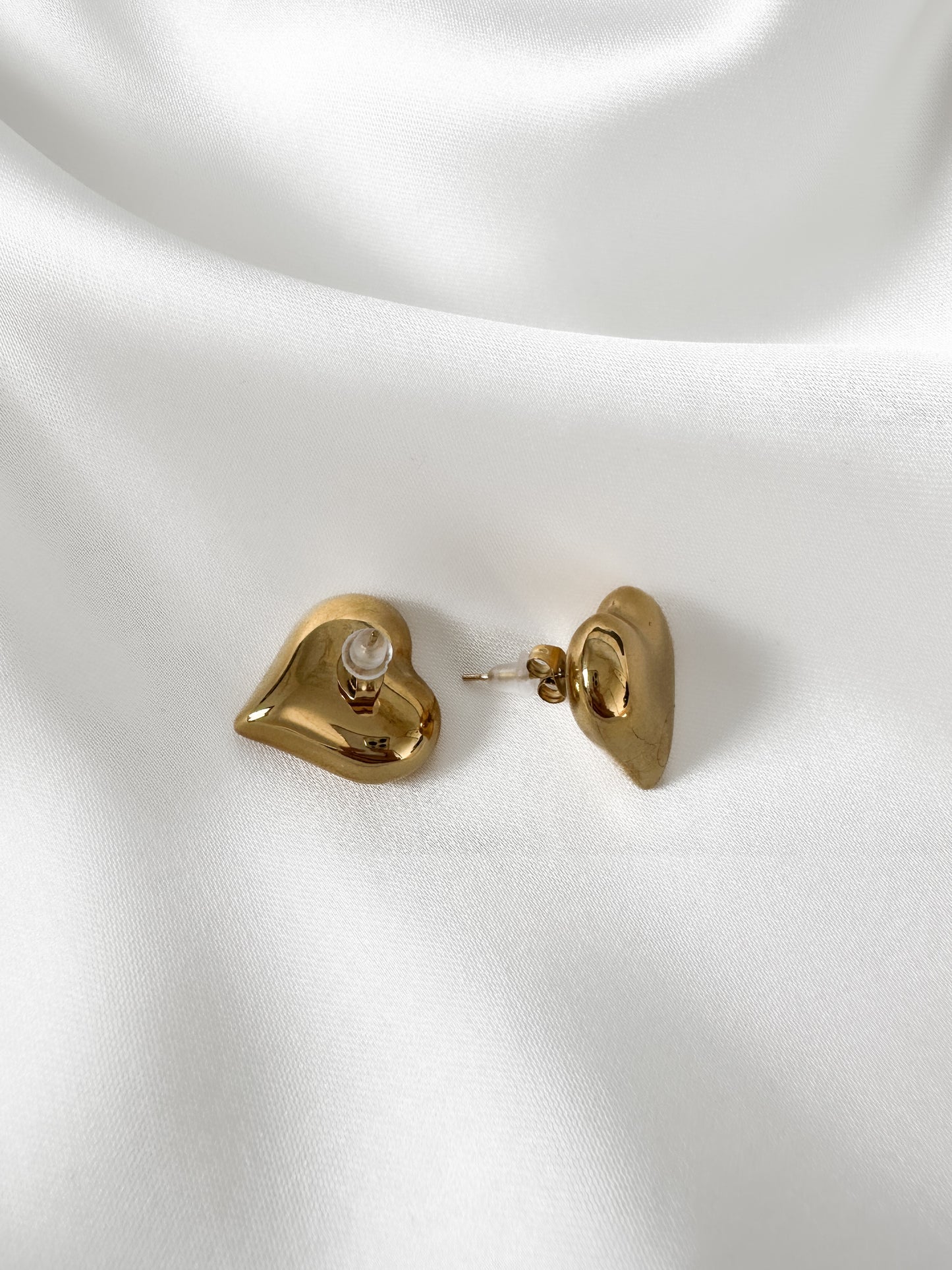 Boucles d'oreilles coeur dorée
