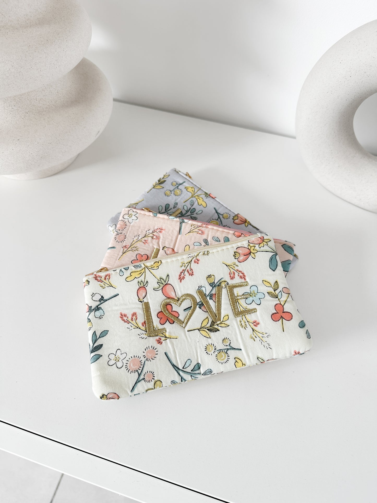 Pochette en tissus Love