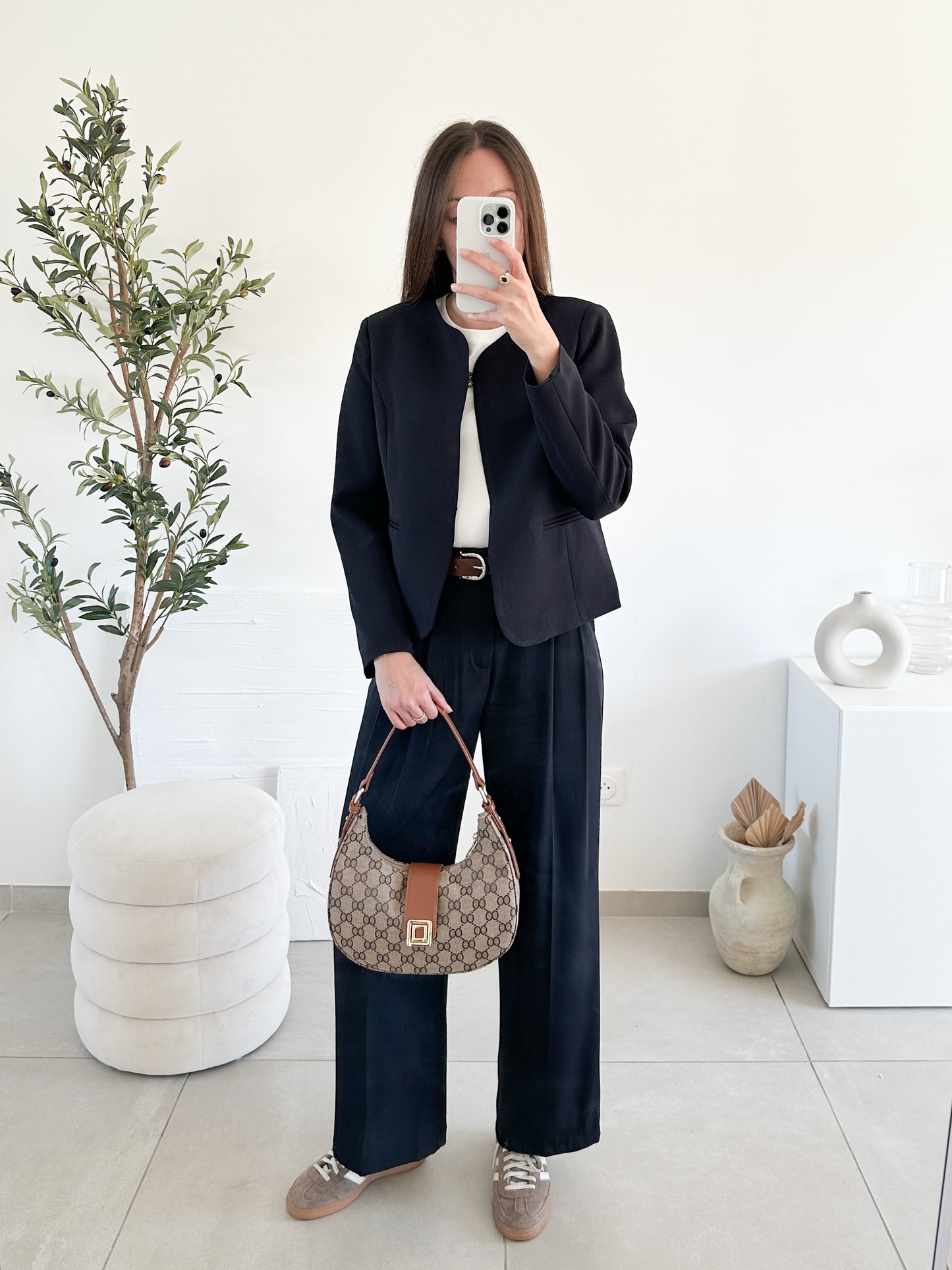 Veste tailleur bleu marine