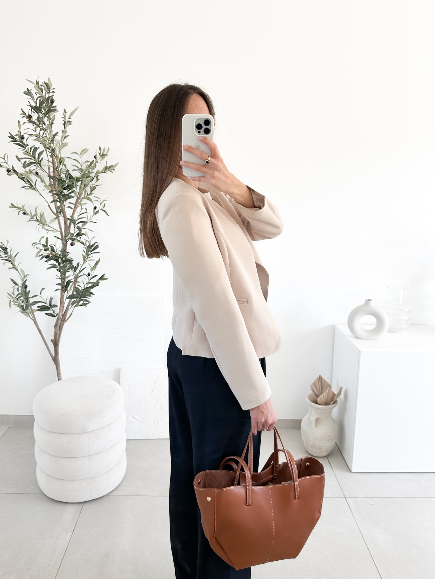 Veste tailleur beige