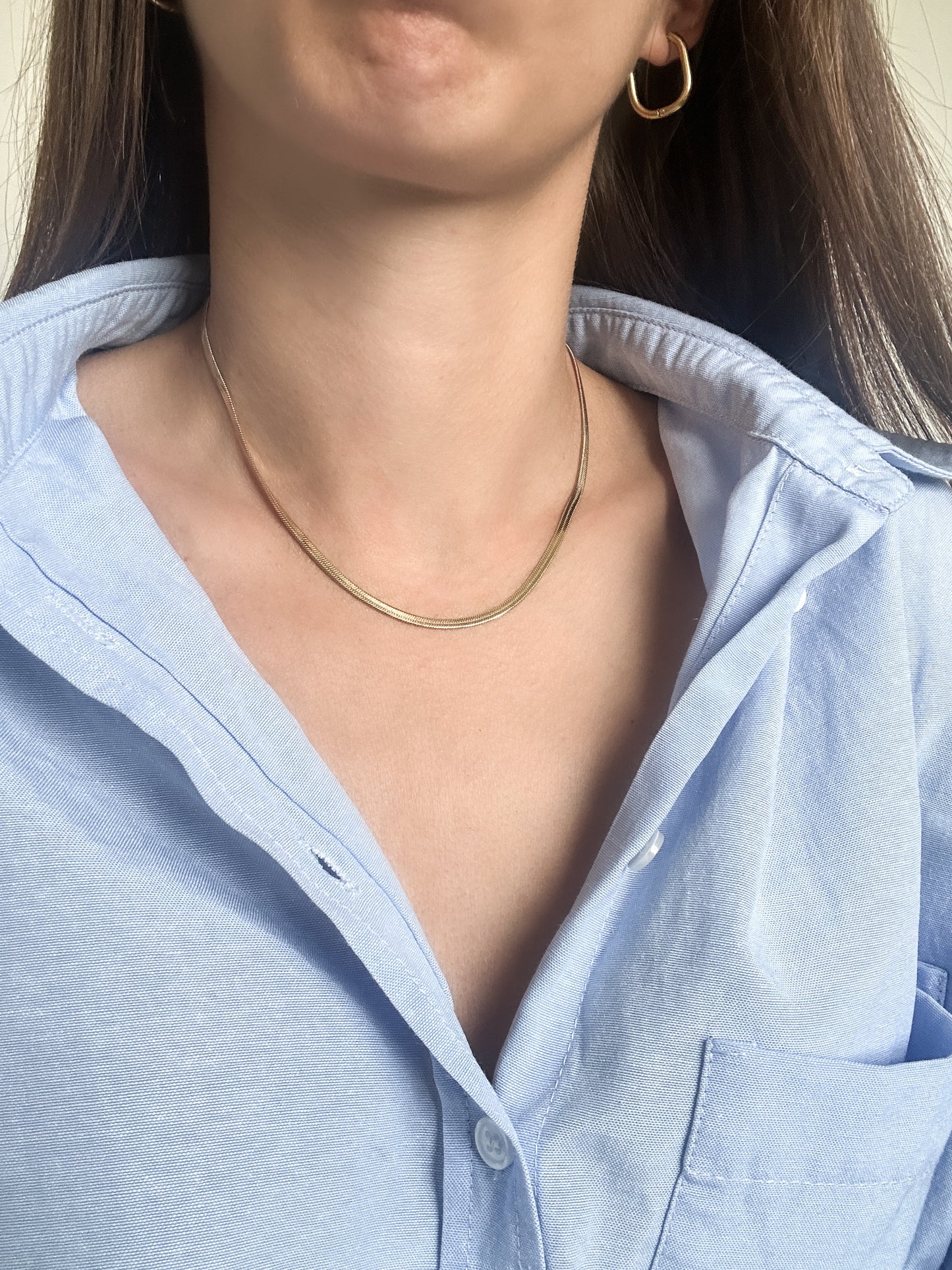Collier maille dorée