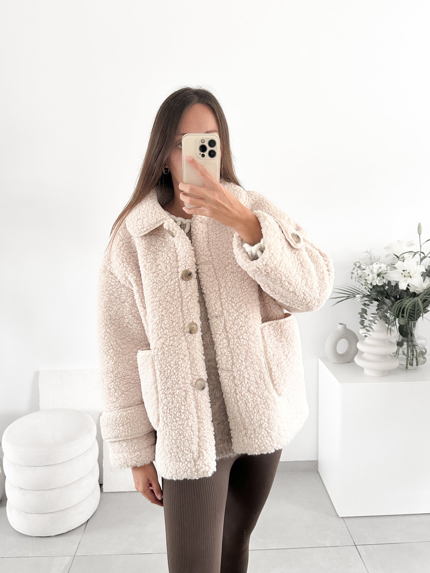 Veste Teddy beige