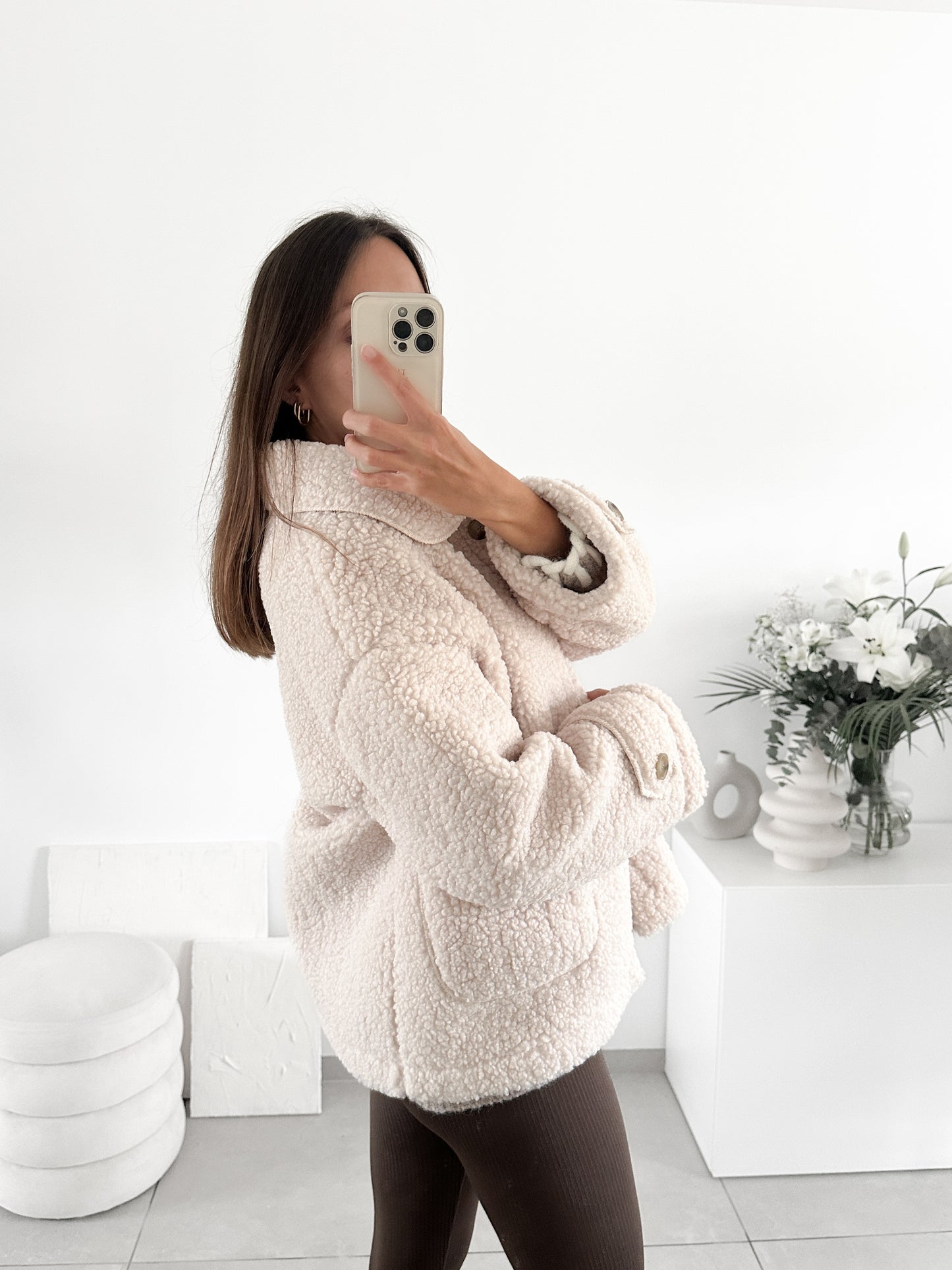 Veste Teddy beige
