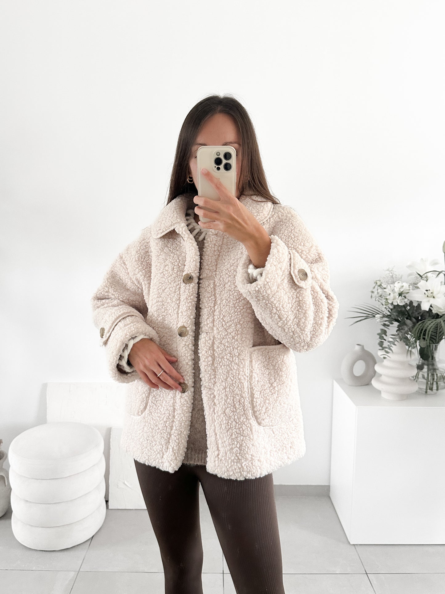 Veste Teddy beige