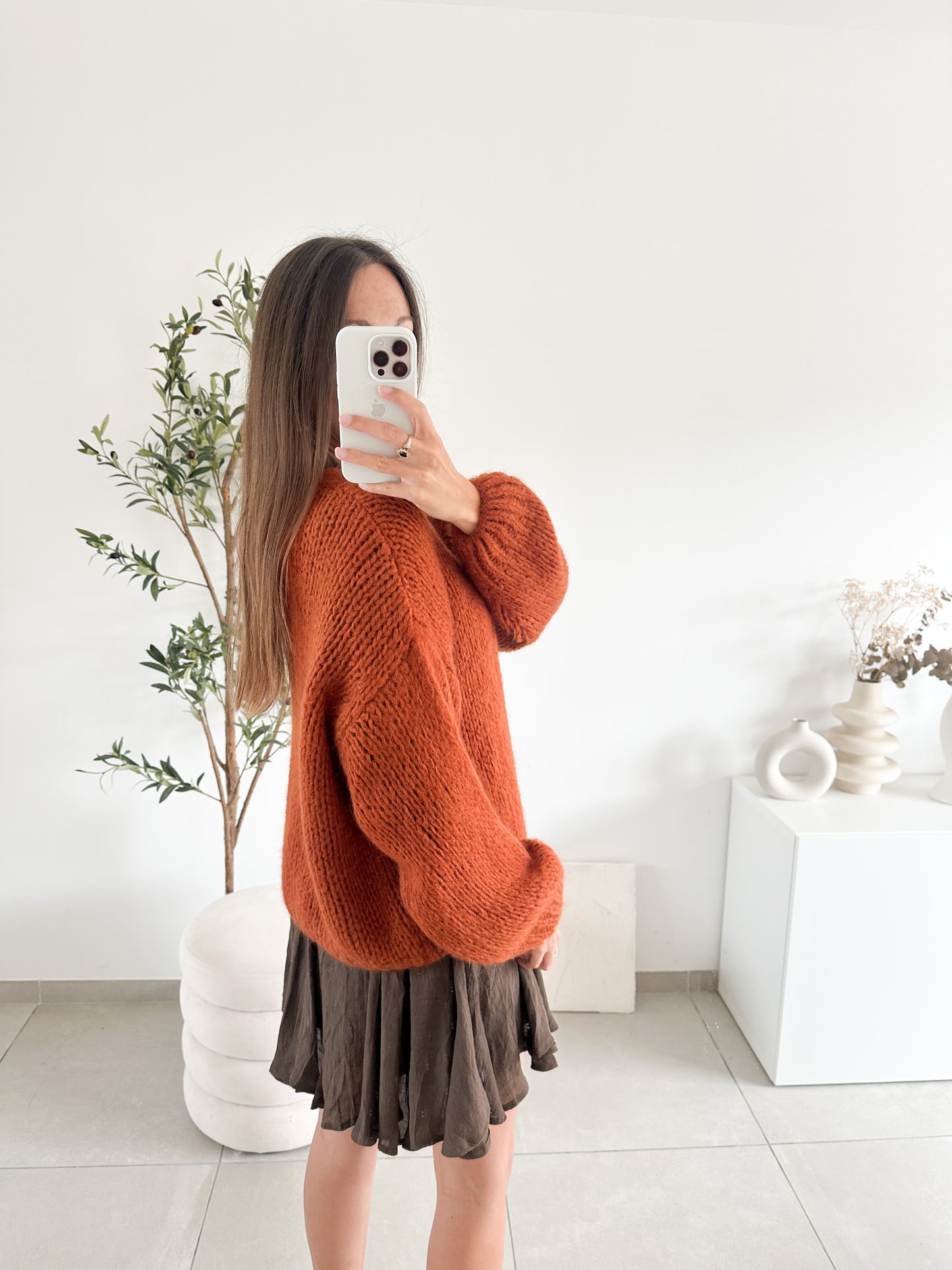Gilet Clara Mohair rouille