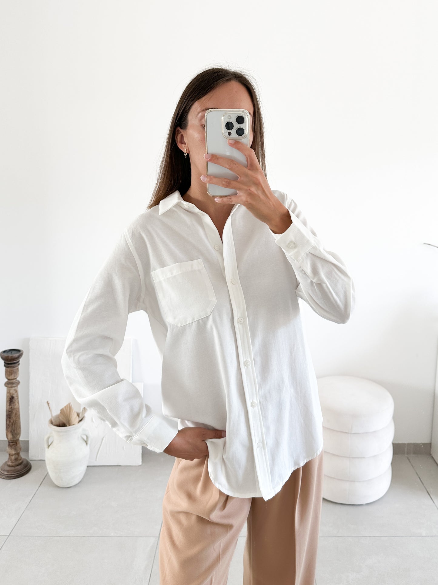 Chemise coton blanche