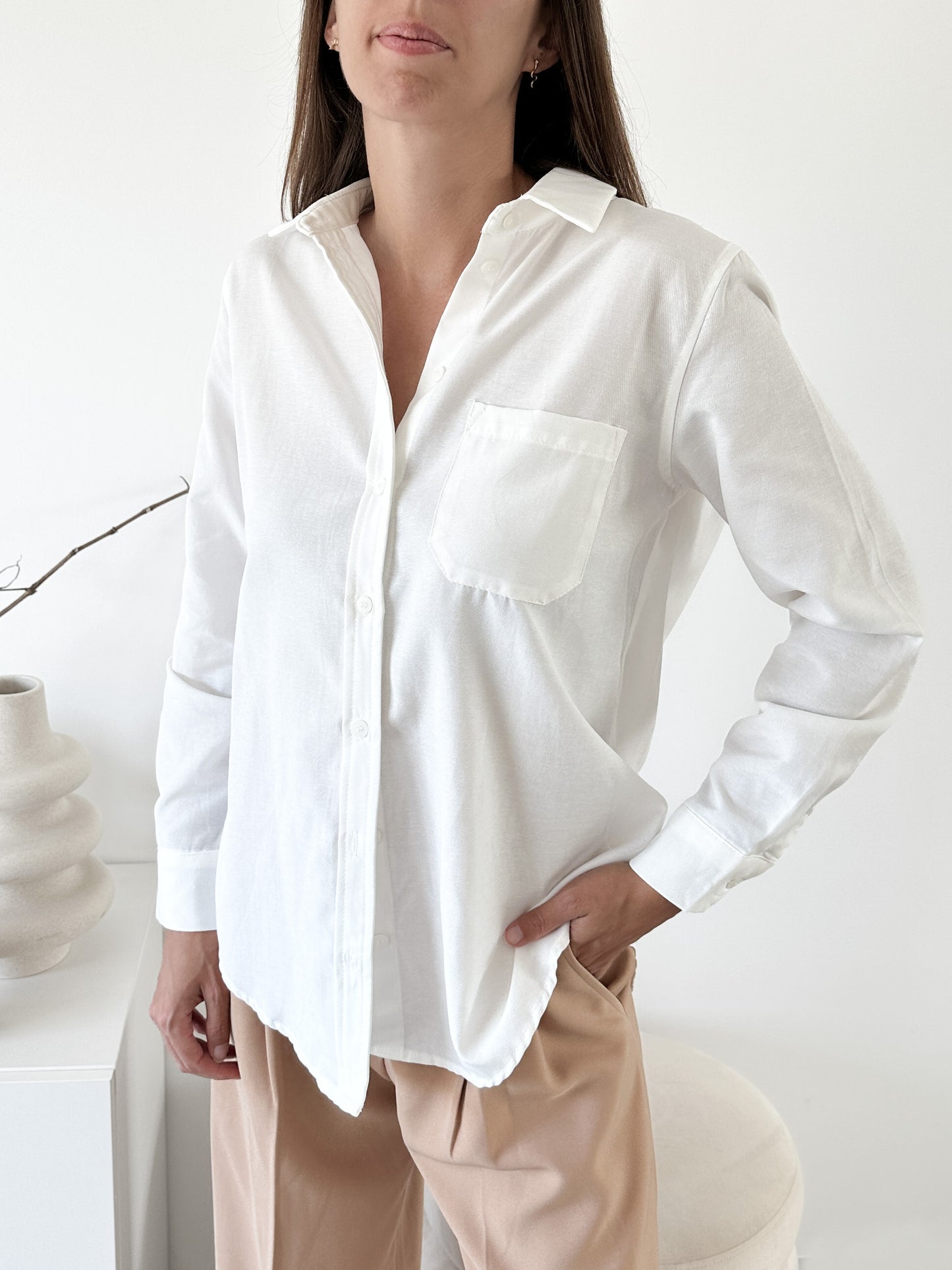 Chemise coton blanche
