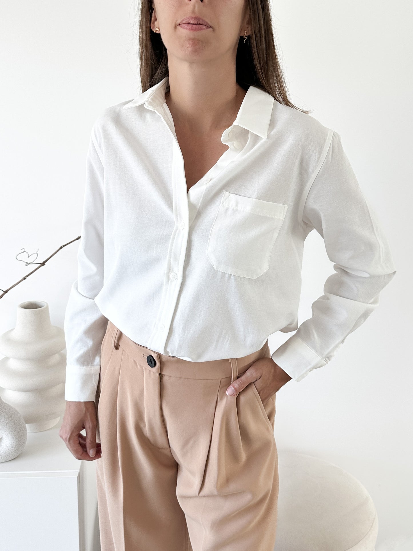 Chemise coton blanche