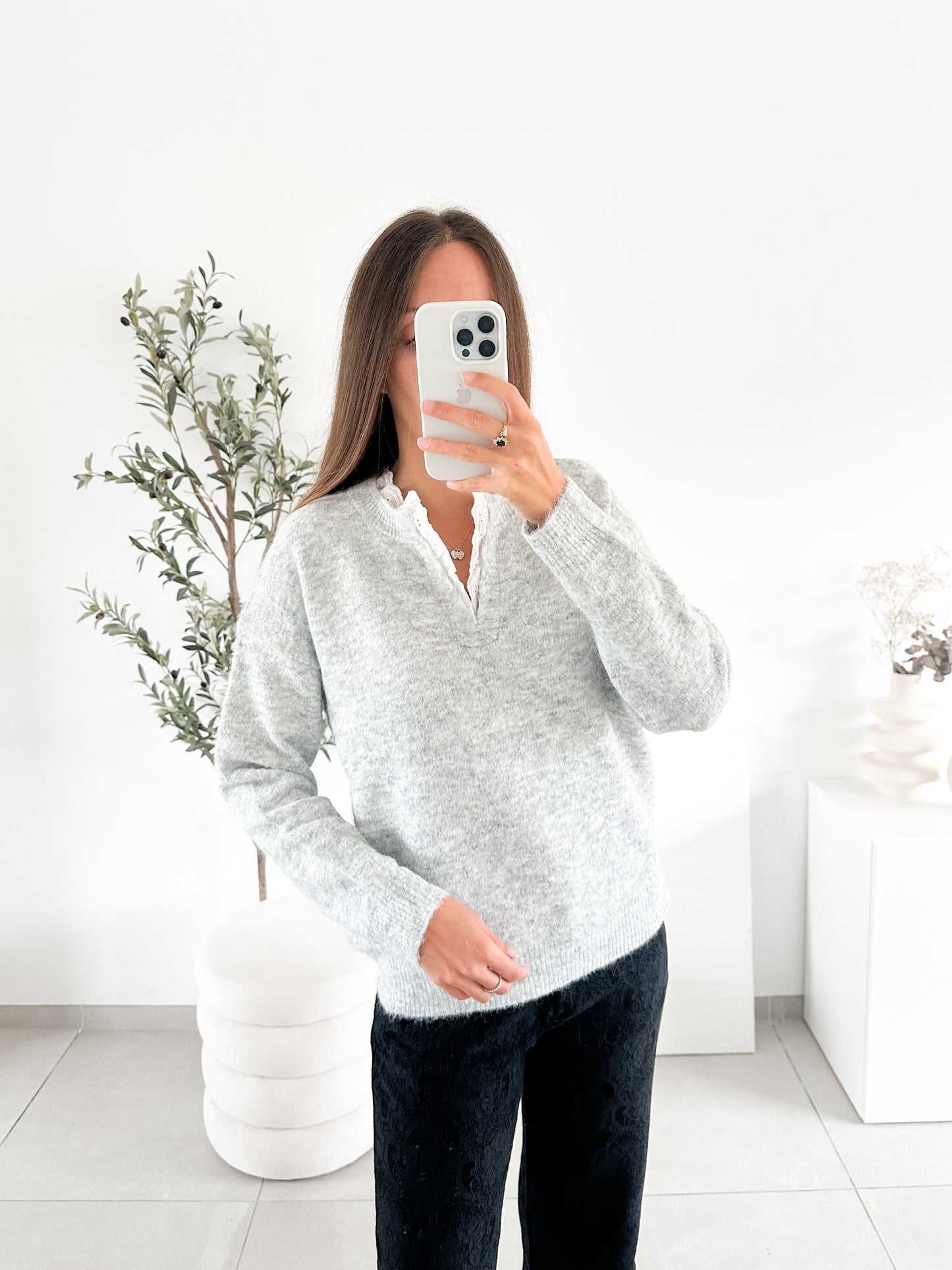 Pull Céleste gris