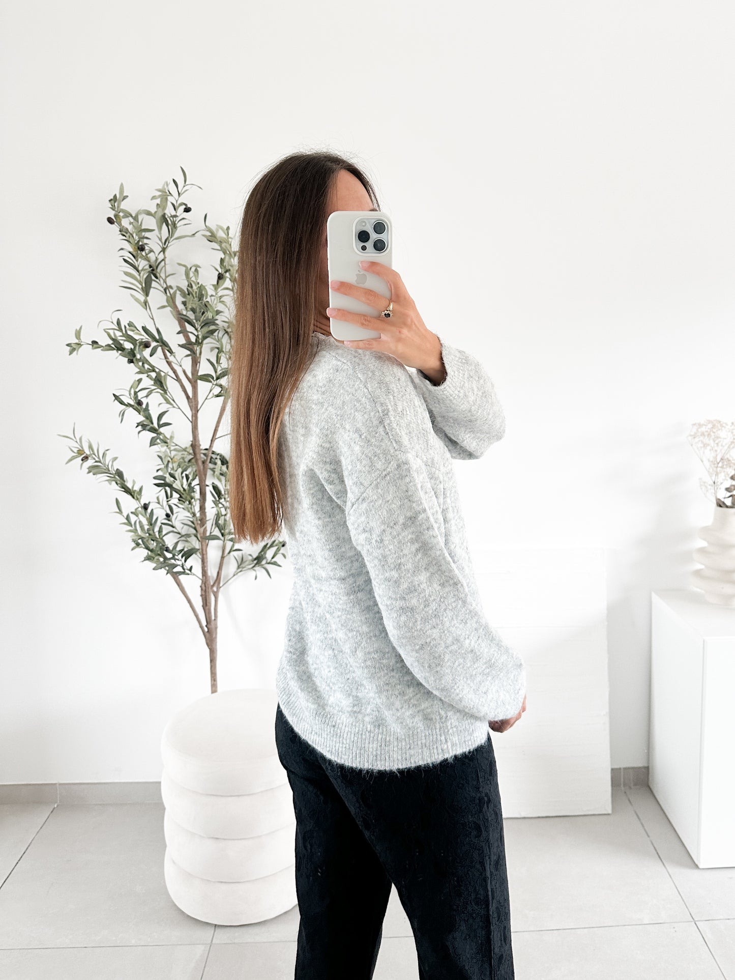 Pull Céleste gris