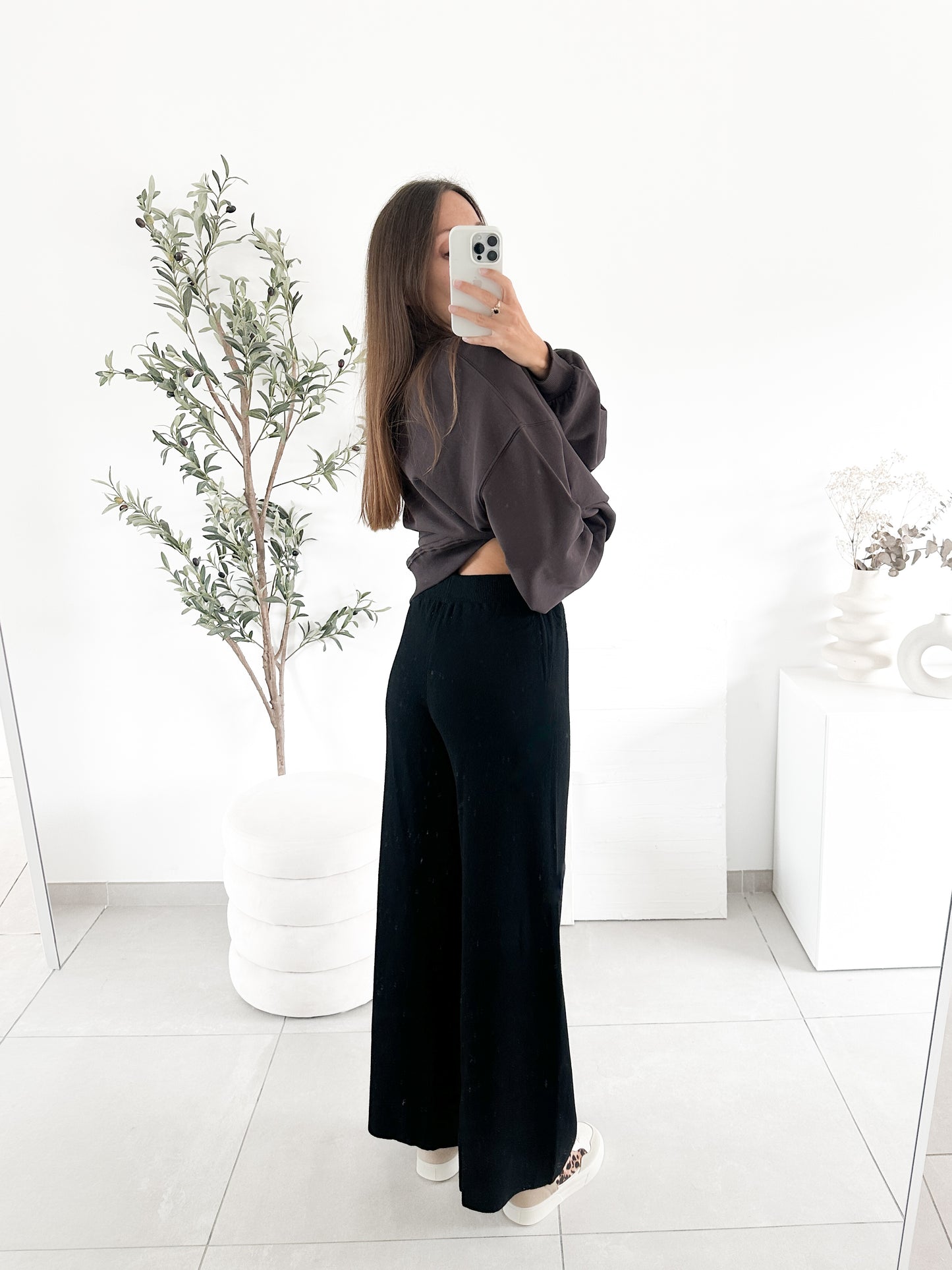 Pantalon en maille noir