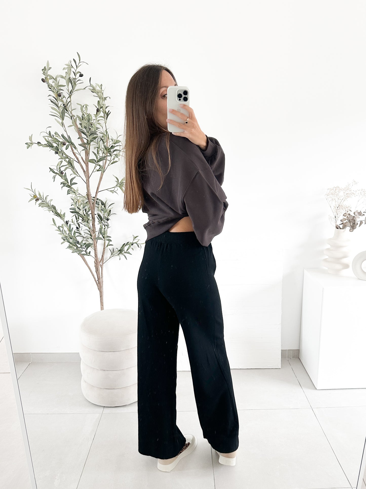 Pantalon en maille noir