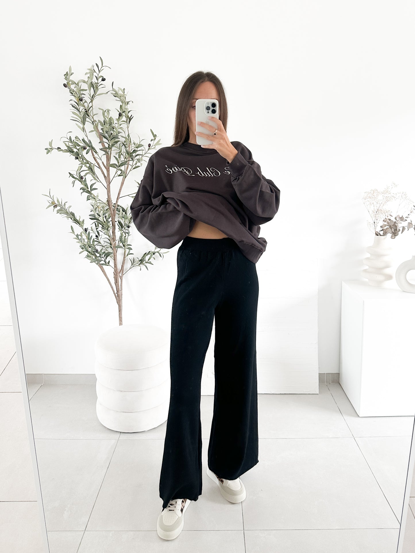 Pantalon en maille noir