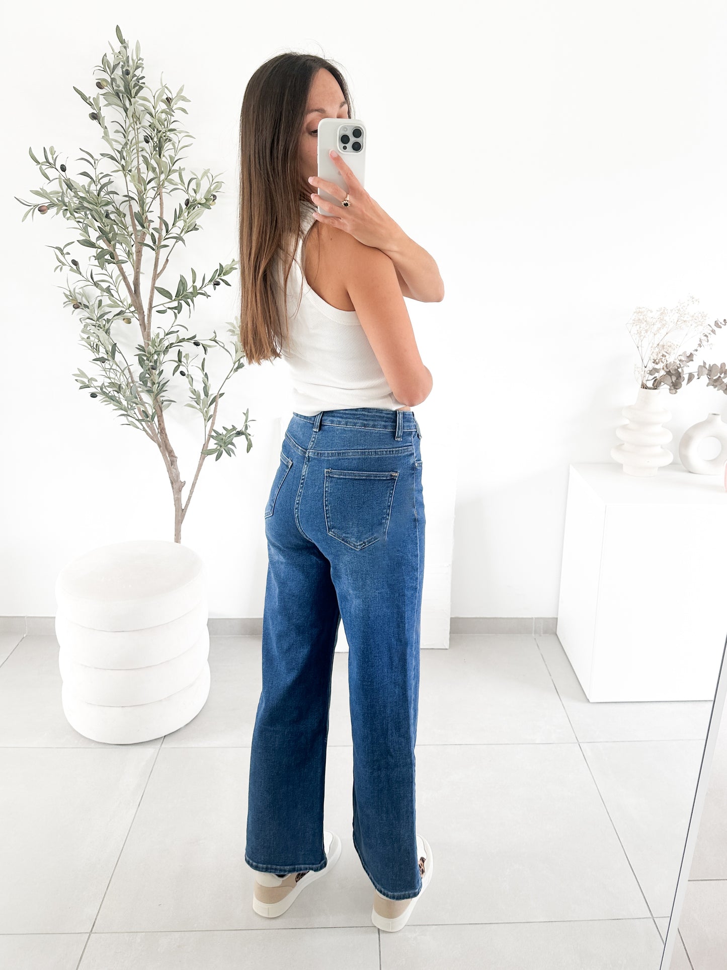 Jean wide leg asymétrique