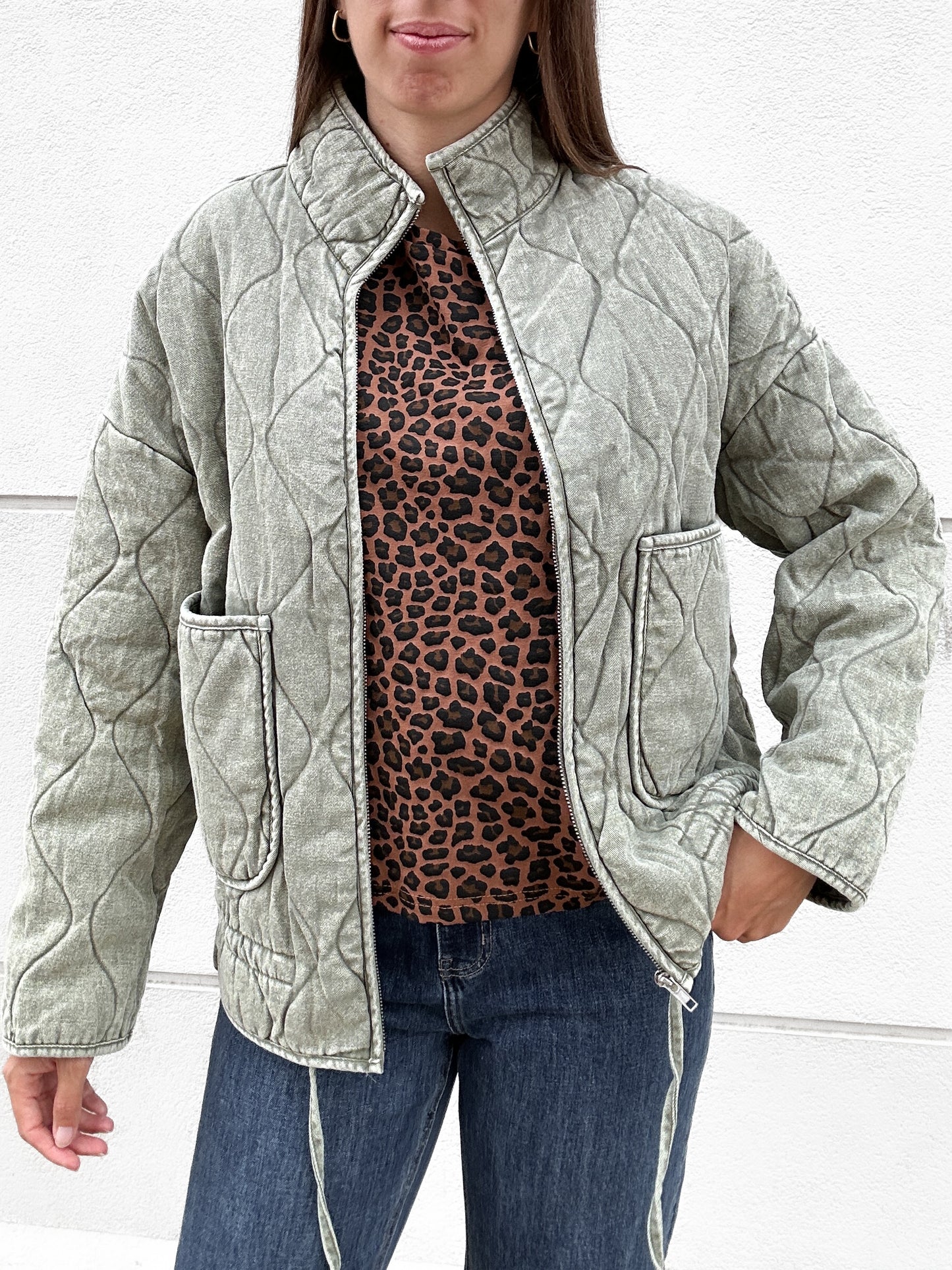 Veste matelassée kaki