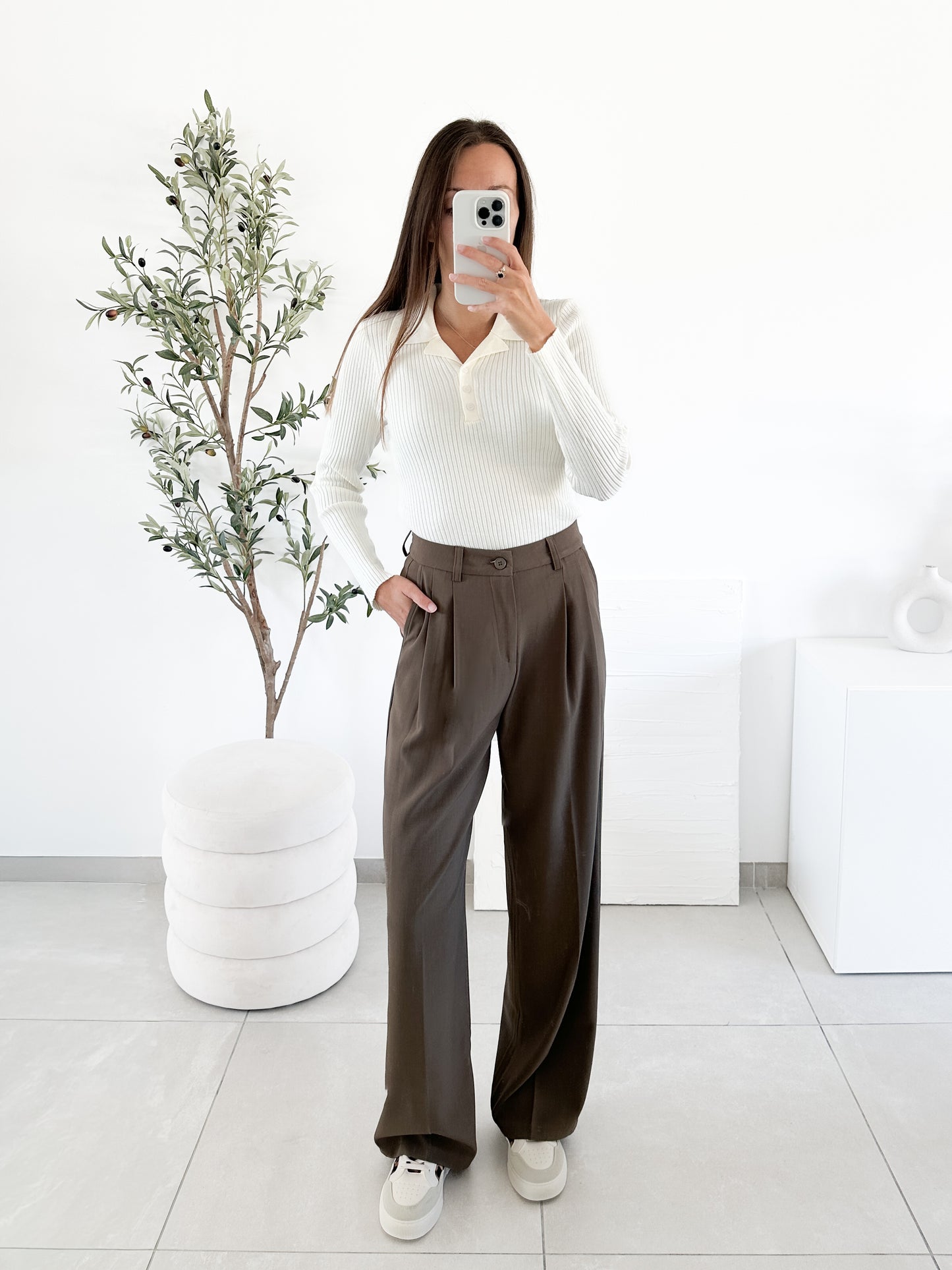 Pantalon costume marron