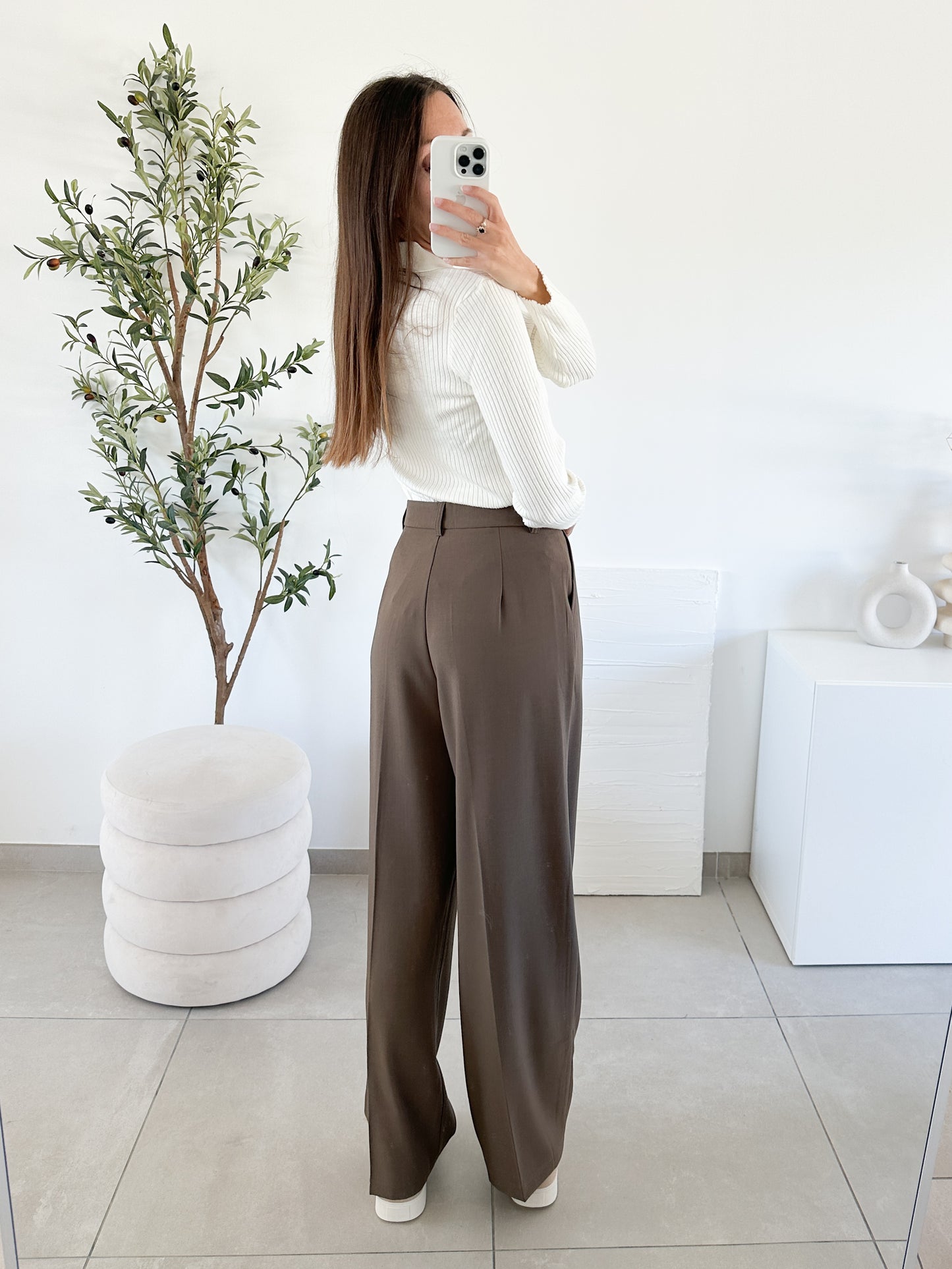 Pantalon costume marron