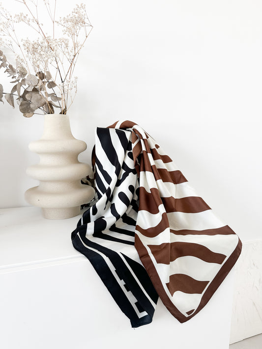 Grand foulard zèbre (couleur au choix)