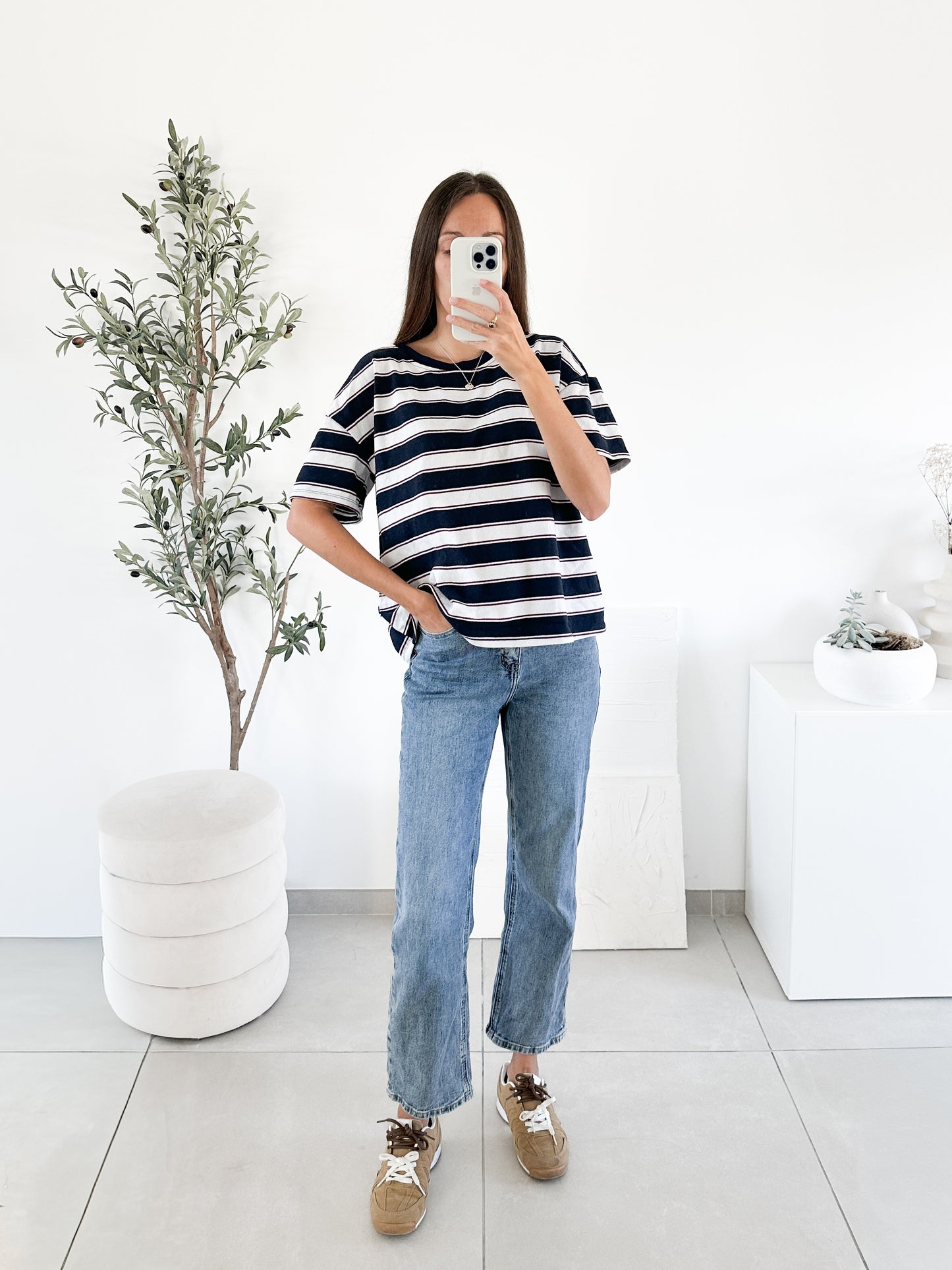 Jean droit Solange bleu délavé (Oraije)