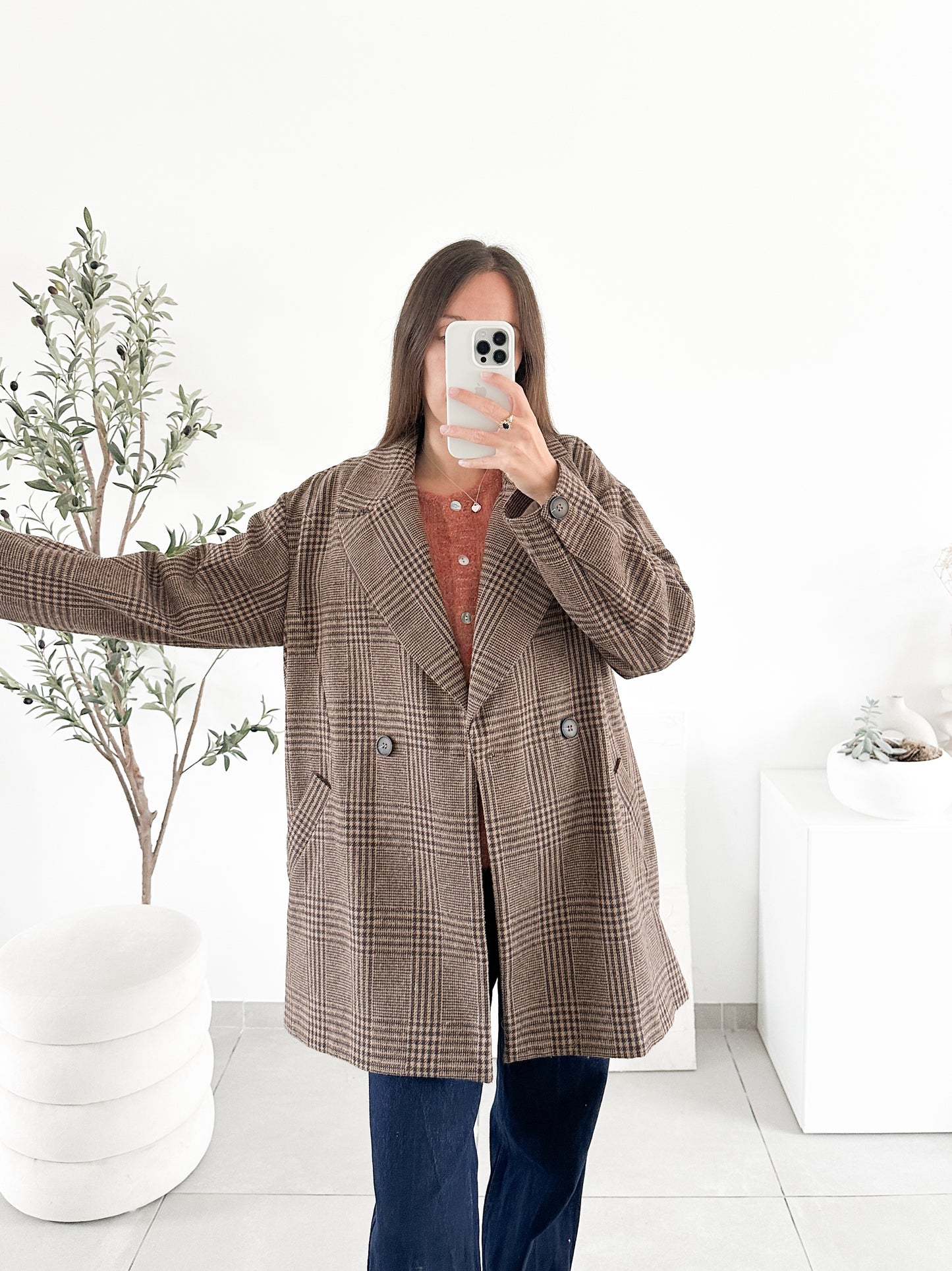 Manteau à carreaux Naf Naf