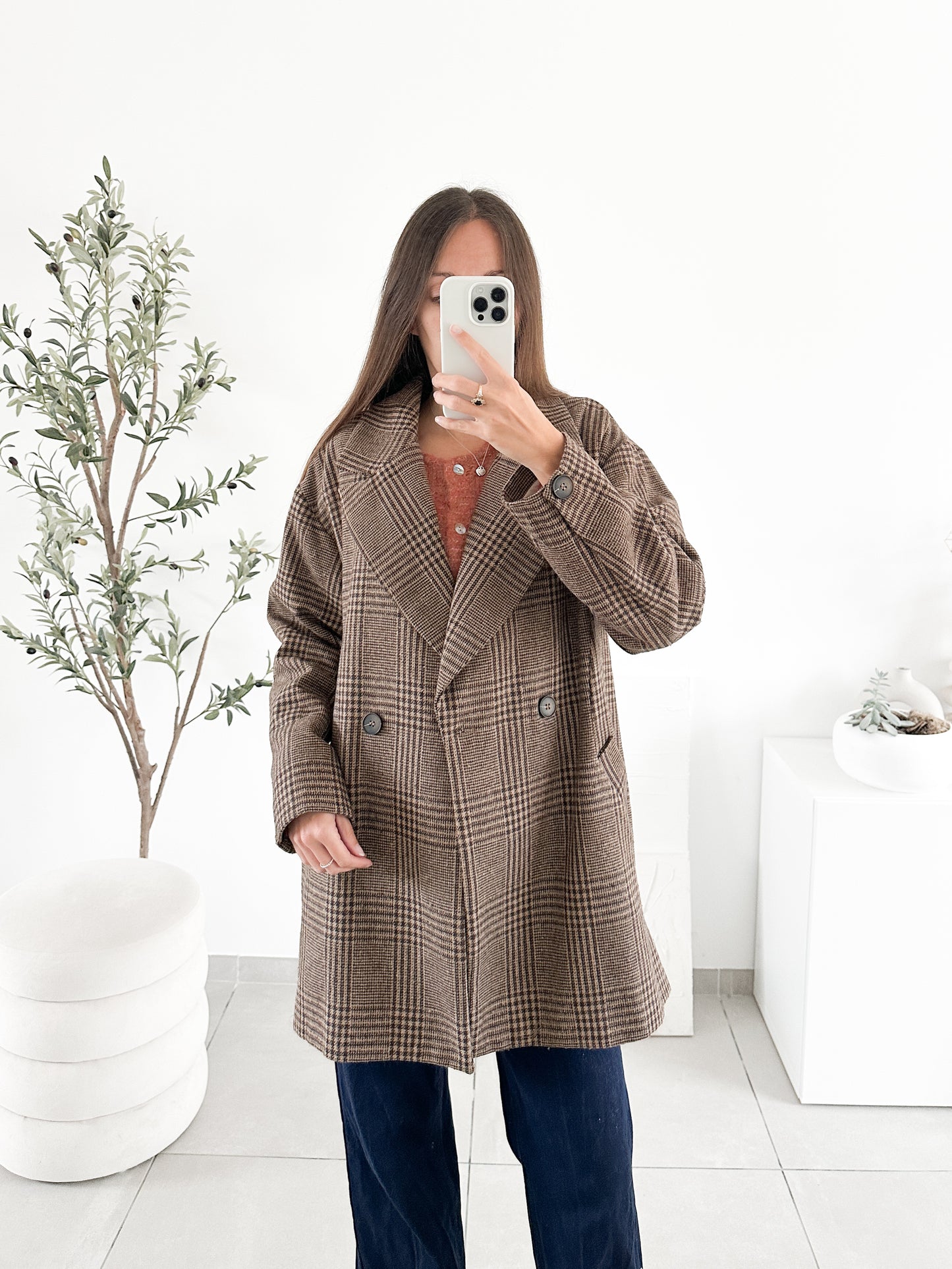 Manteau à carreaux Naf Naf