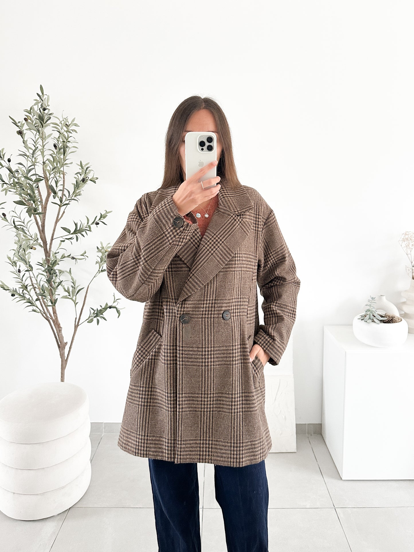 Manteau à carreaux Naf Naf