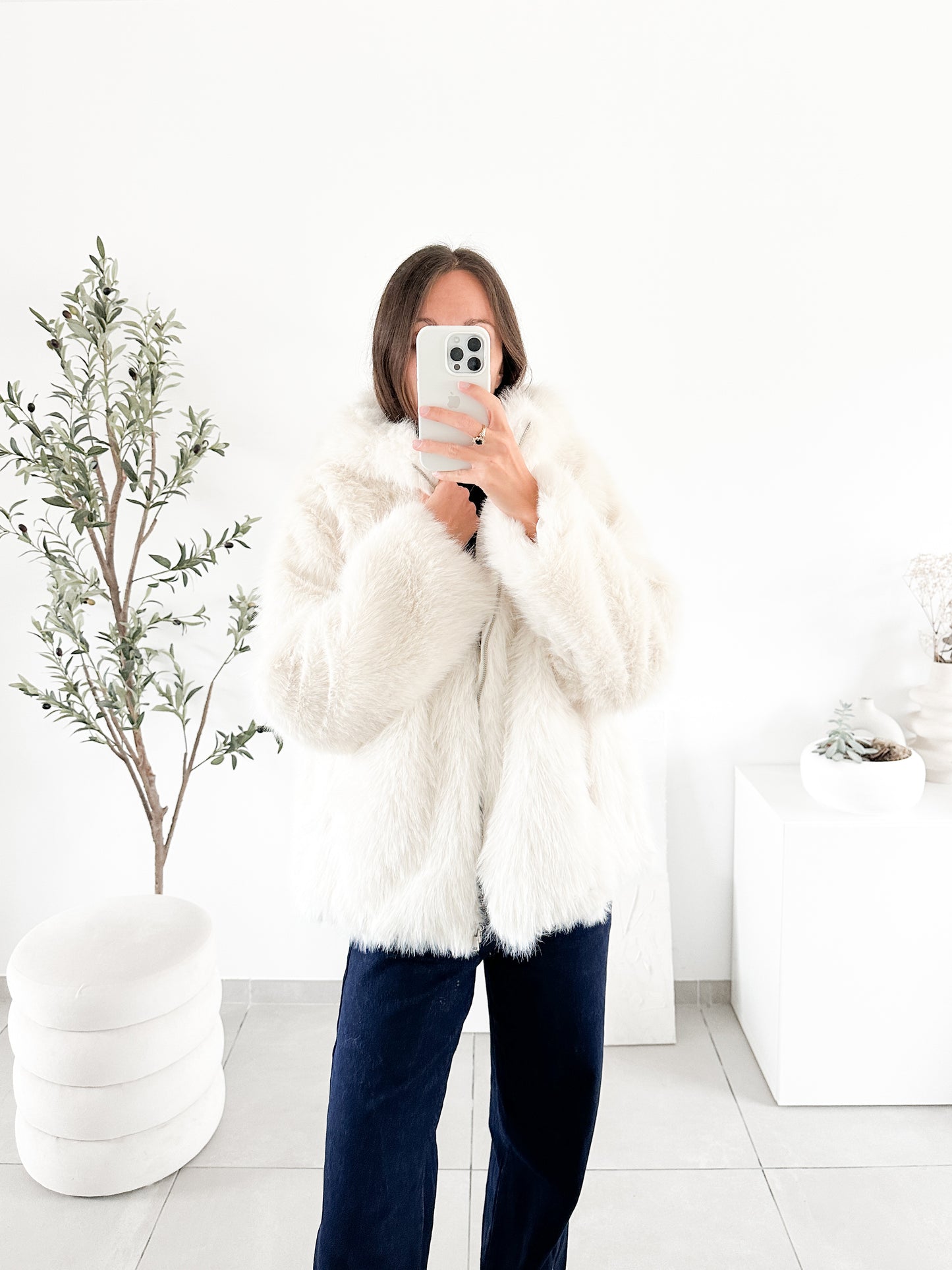 Manteau fausse fourrure Naf Naf