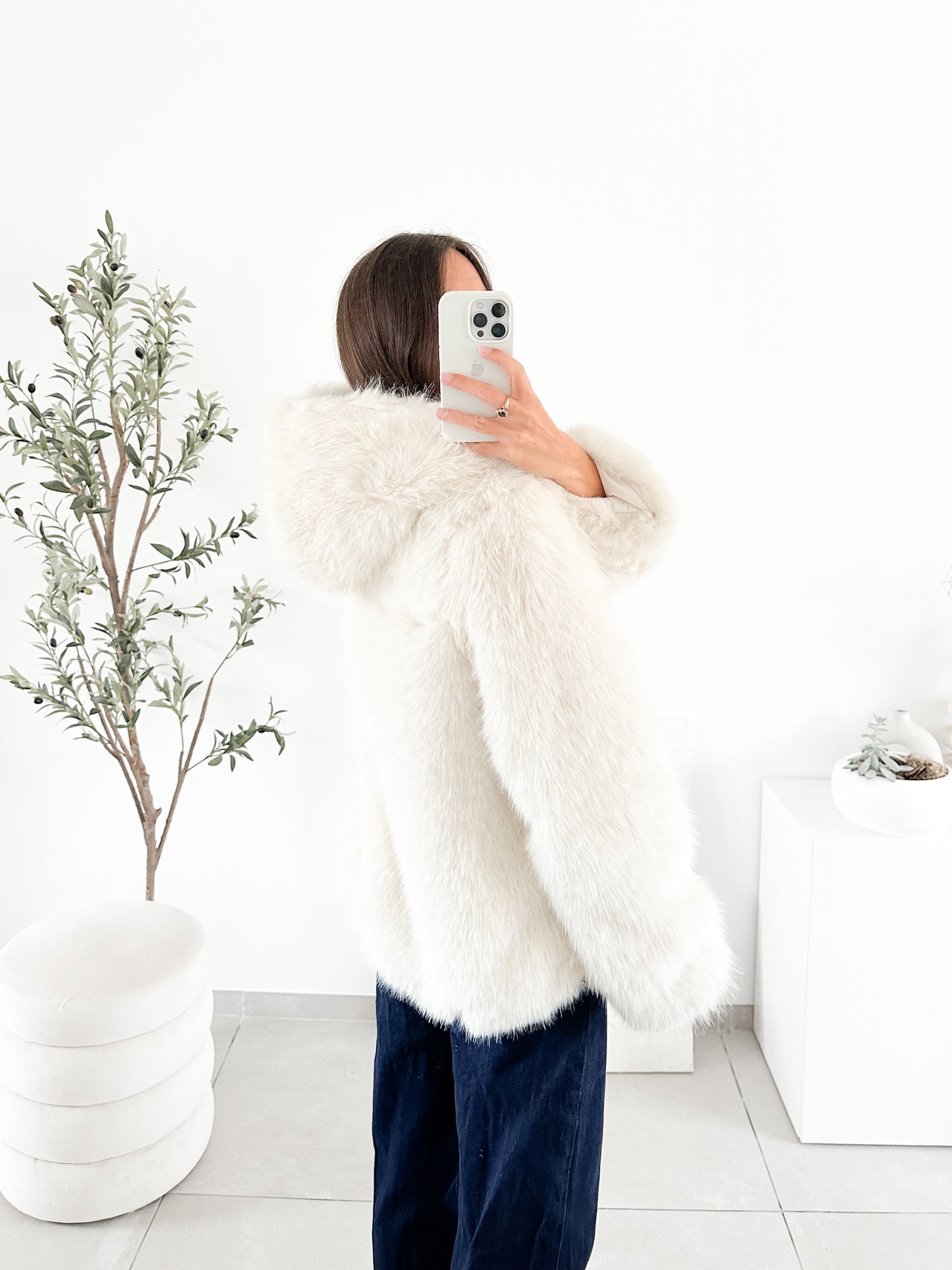 Manteau fausse fourrure Naf Naf