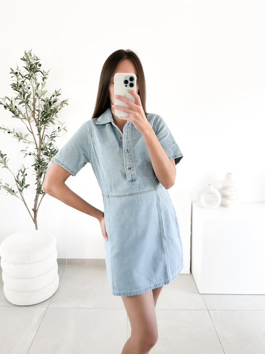 Robe en jean Paula bleue