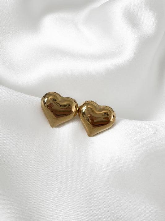 Boucles d'oreilles coeur dorée
