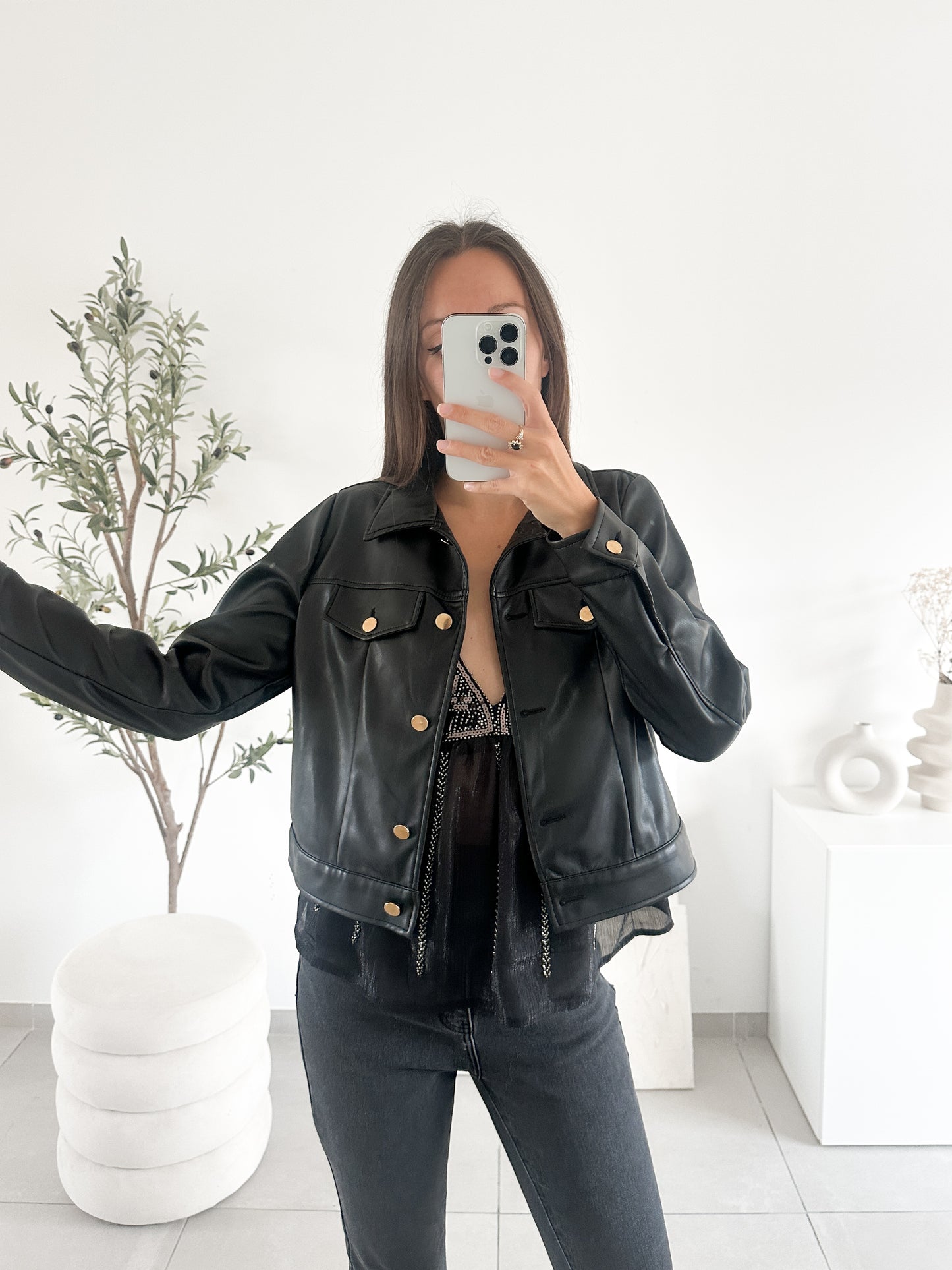 Veste en similicuir Naf Naf