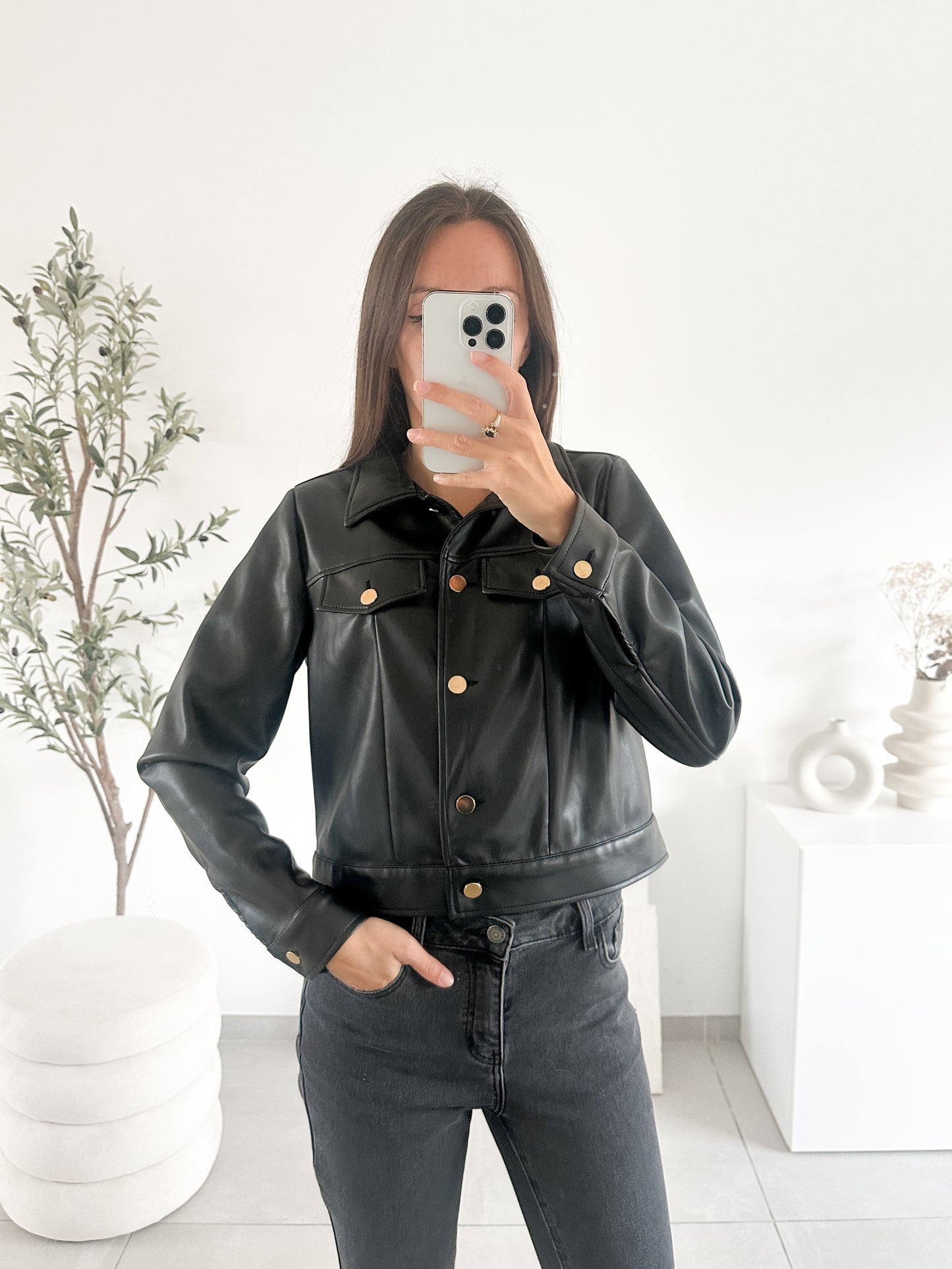 Veste en similicuir Naf Naf