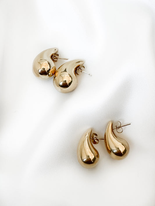 Boucles d'oreille Agathe dorées Grandes