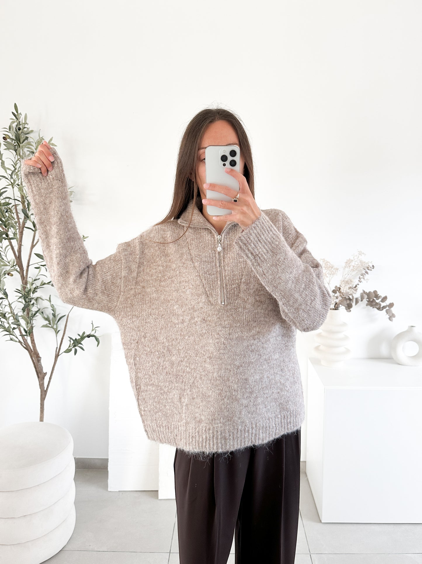 Pull Dalia taupe