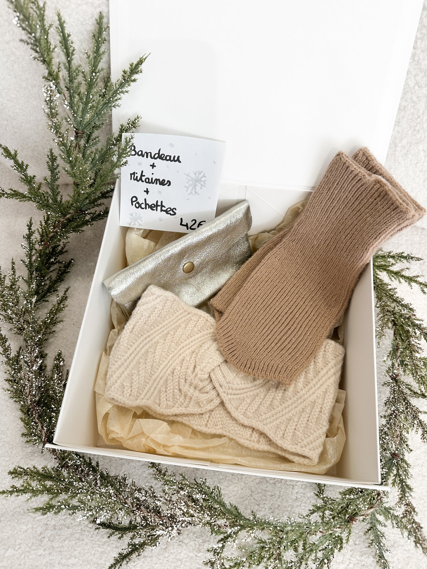 Box bandeau, mitaine et porte monnaie