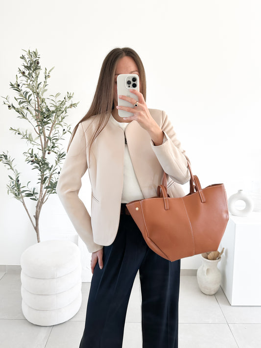 Veste tailleur beige