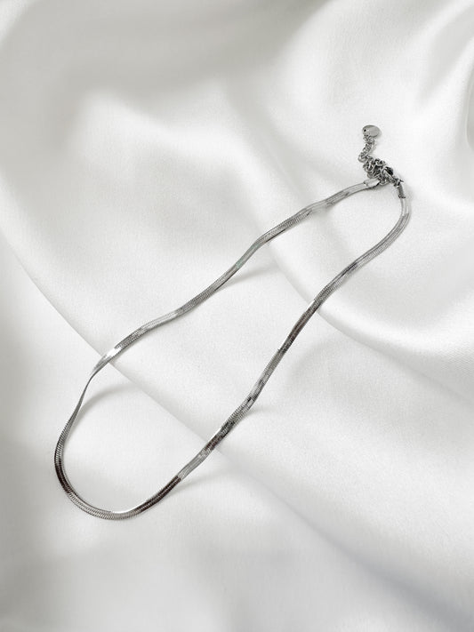 Collier maille argenté