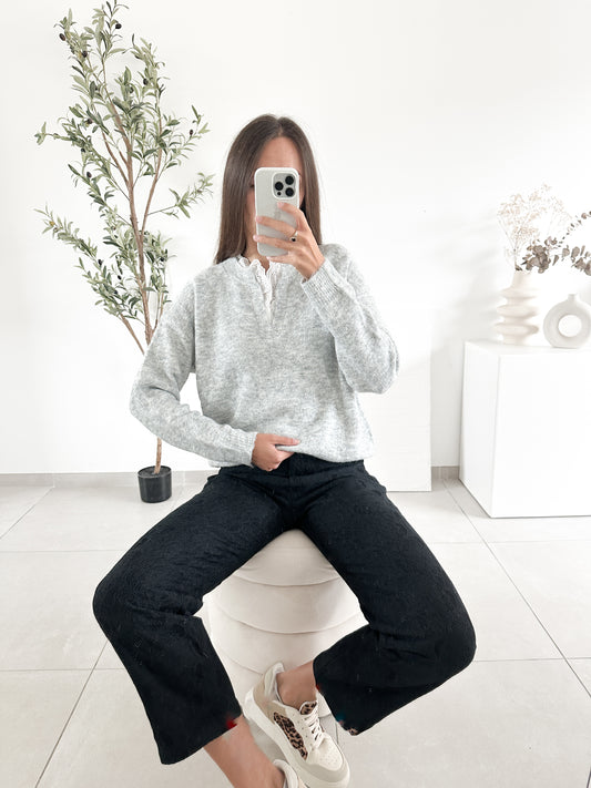 Pantalon en dentelle noir