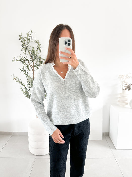Pull Céleste gris