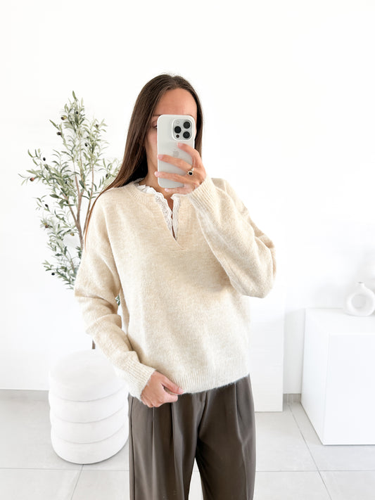 Pull Céleste beige