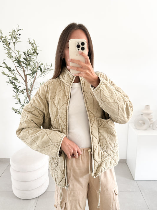 Veste matelassée beige